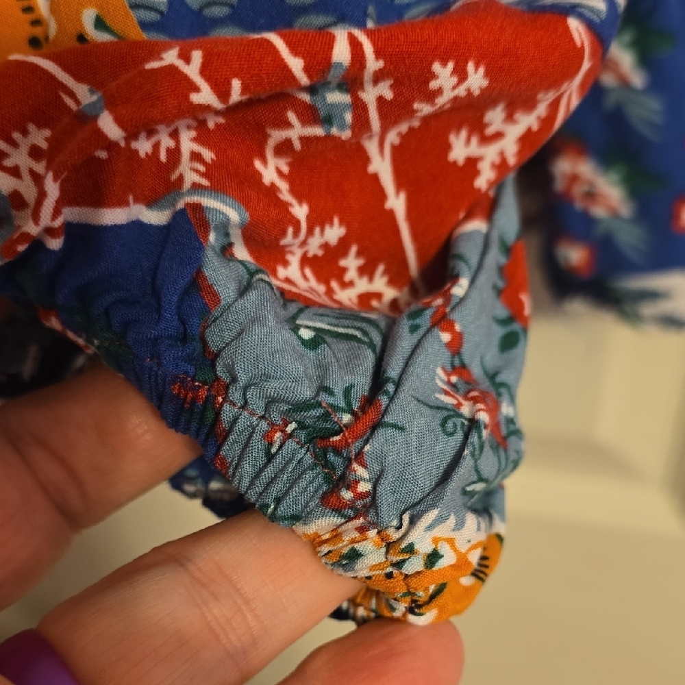 Easel Multicolor Patchwork Boh9 Blouse - image 4